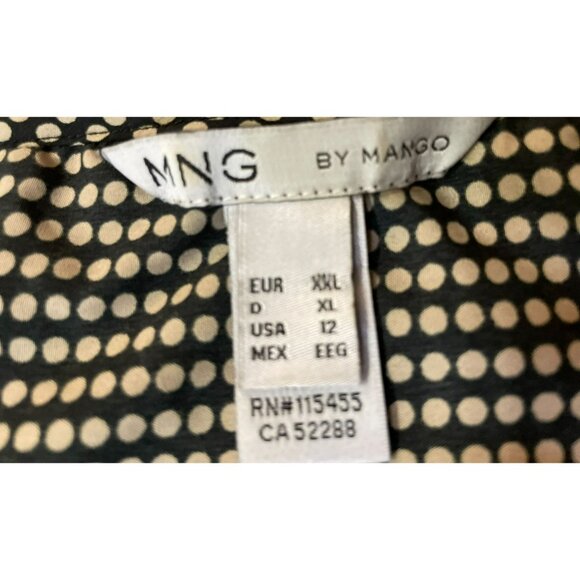 MNG by Mango Dress Womens XXL Used Black Tan Sleeveless - Picture 9 of 11